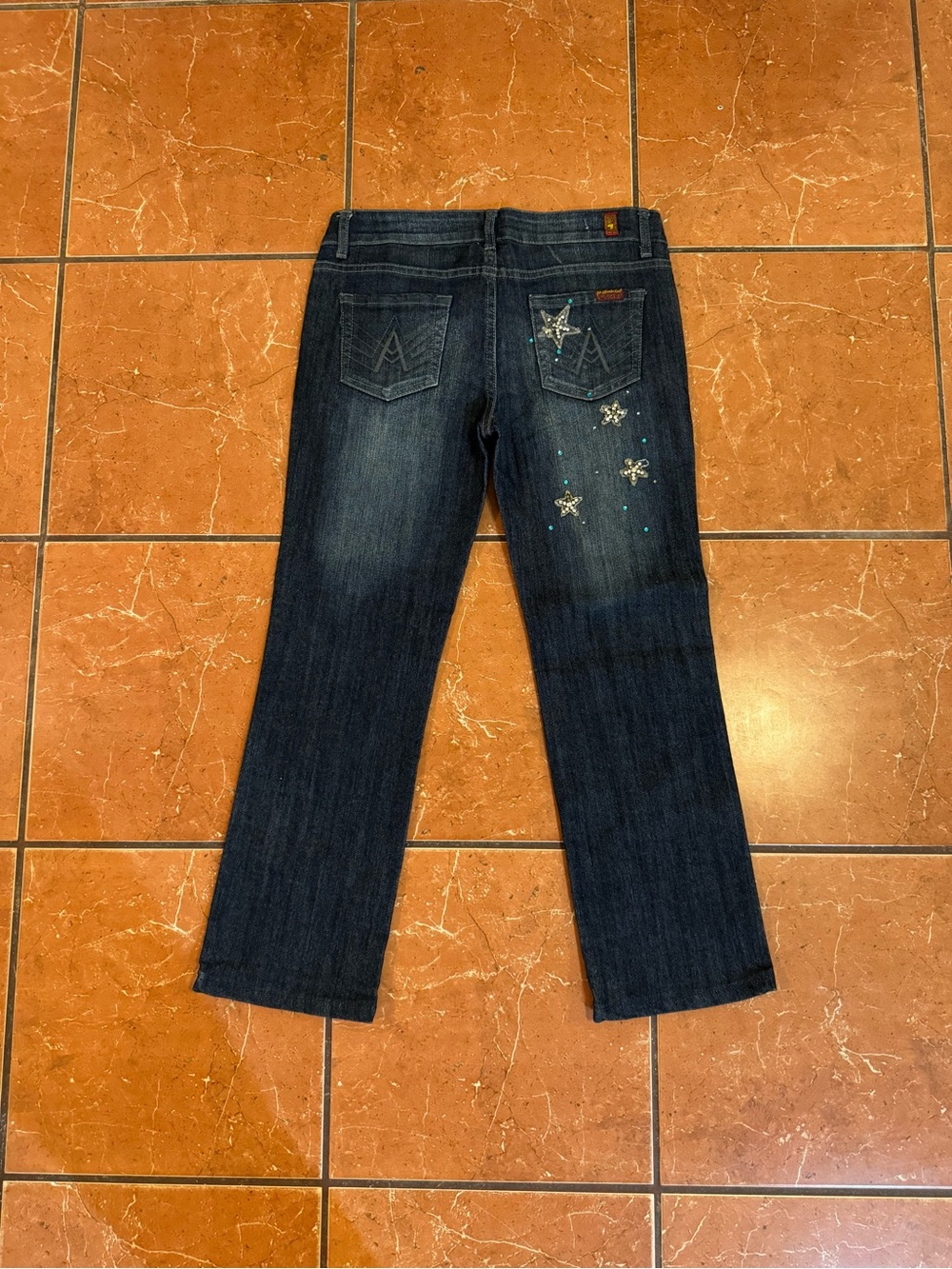 7 For All Mankind Women’s Size 26 Cropped Bootcut Jeans – Dark Wash